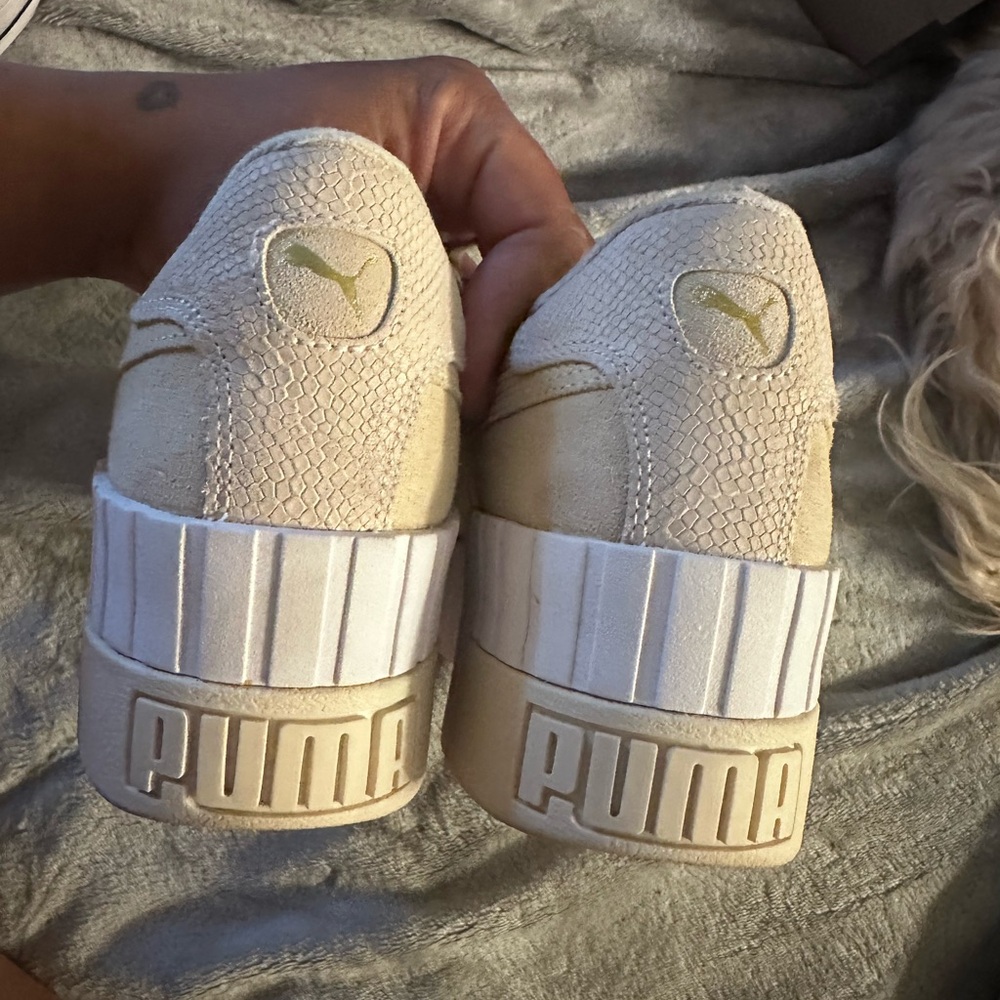 Puma Women’s Cream Suede Platform Sneakers - Picture 3 of 7